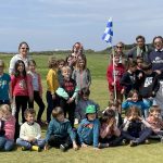Photo de groupe golf à l'école